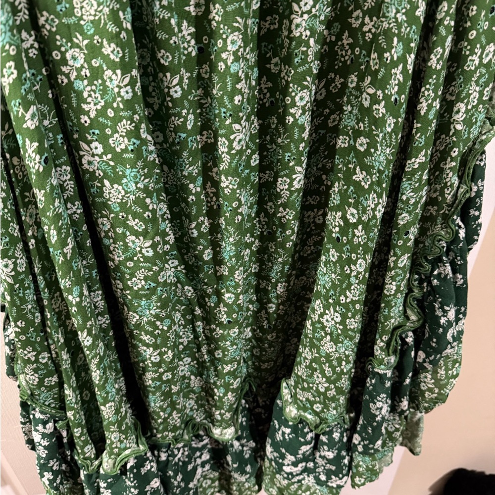 Boutique Green Floral Maxi Skirt L NWT - Picture 4 of 4